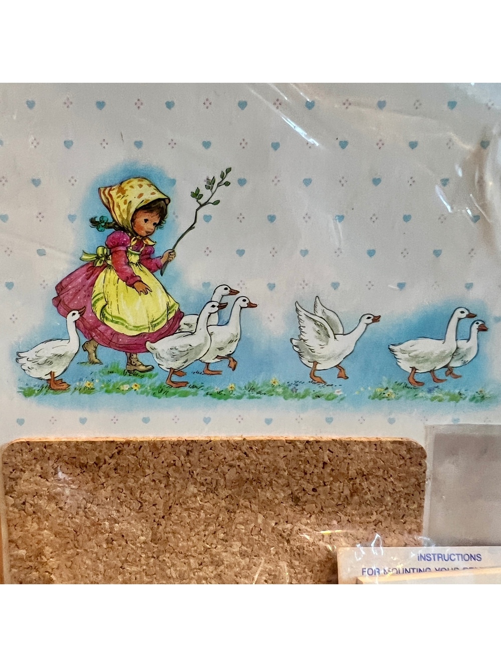 Vintage 80s 90s Unopened Country Girl & Goose Weekly Planner & Memo Board